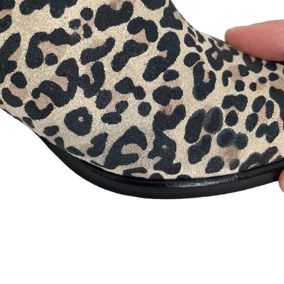 Dolce Vita Heels Bootie Shoes Cheetah Print Tan Black Size 7 - Picture 11 of 15